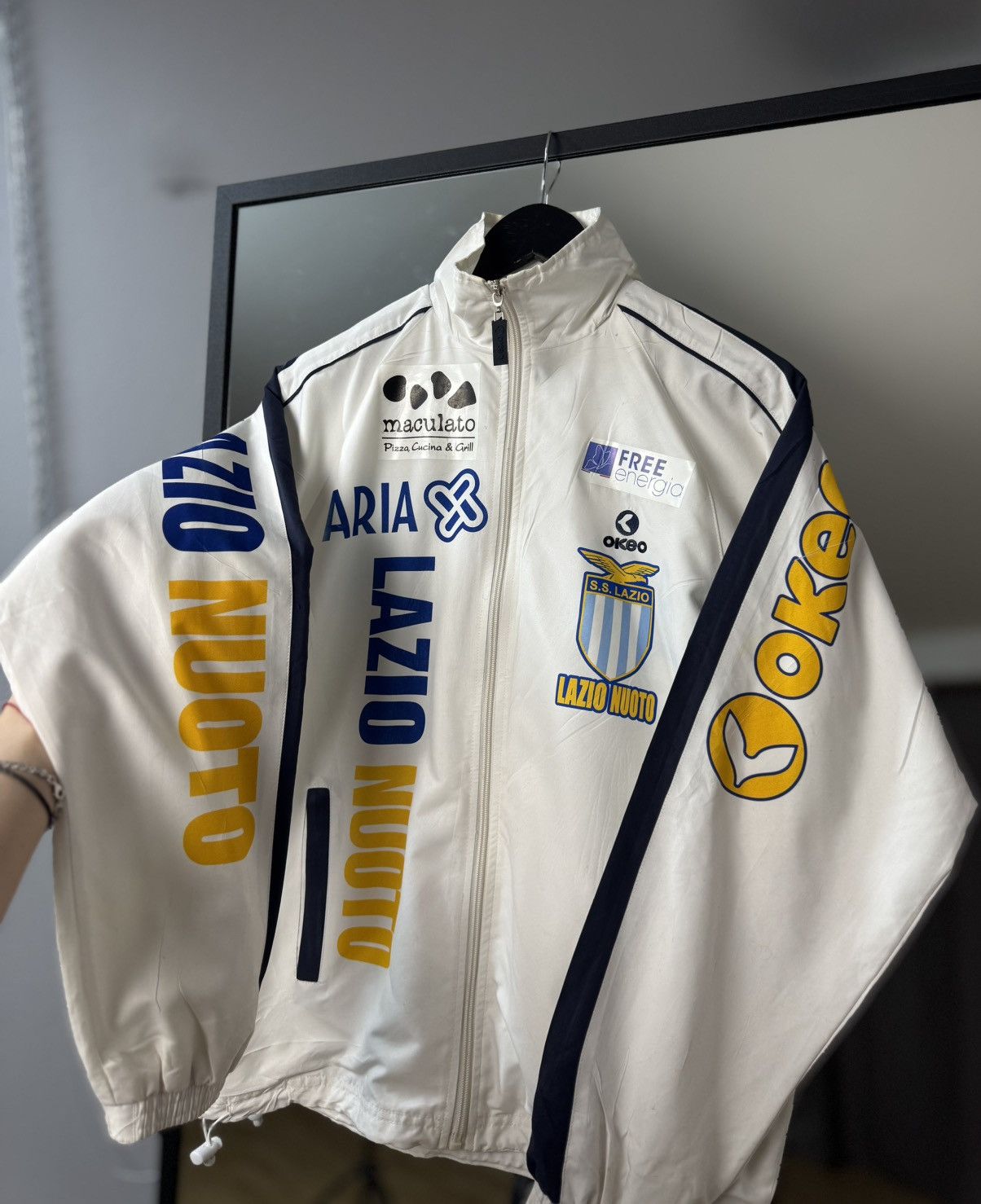 Other Vintage Jersey Lazio Zip Jacket Italy Milan Roma Lukaku Y2K Size US L / EU 52-54 / 3 - 3 Thumbnail