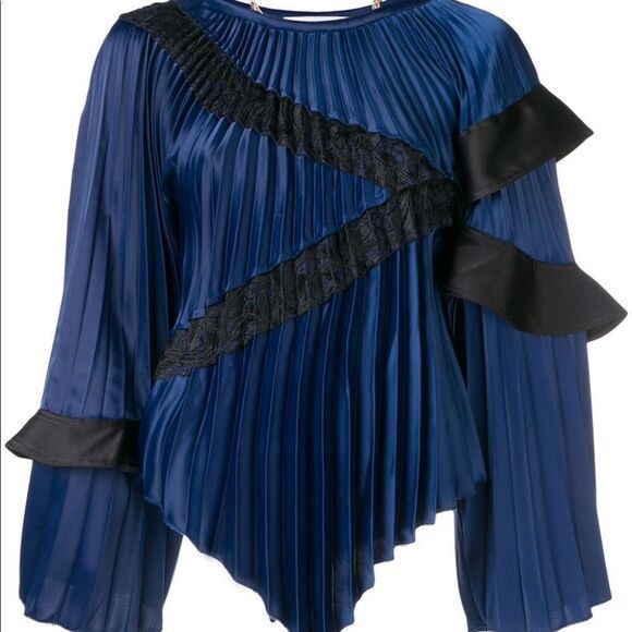 Self-Portrait SELF PORTRAITUS 2 PLEATED TOP blouse Size XS / US 0-2 / IT 36-38 - 1 Thumbnail