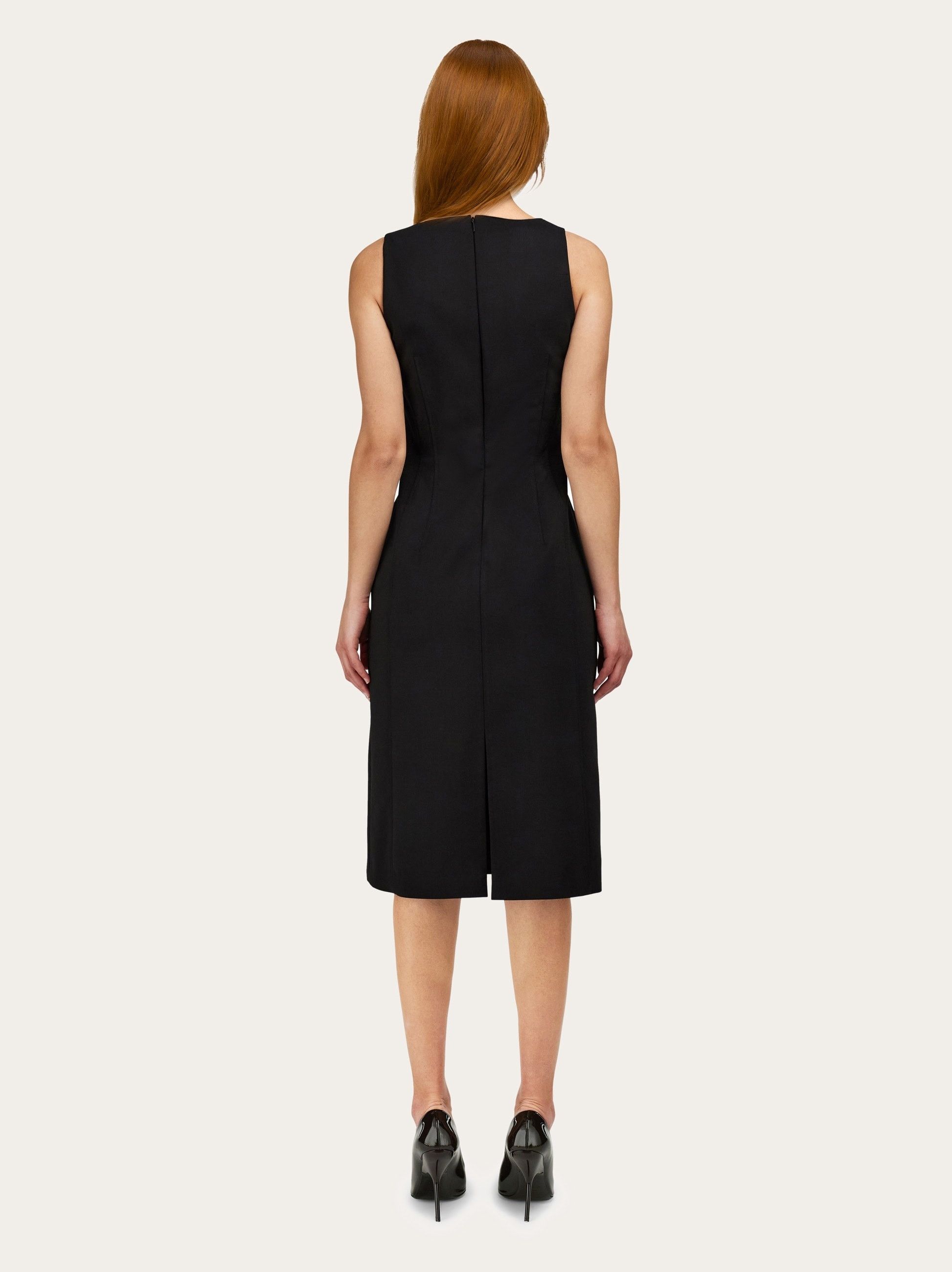 Salvatore Ferragamo o1s1rm0426 Corseted Dress in Black Size XS / US 0-2 / IT 36-38 - 4 Thumbnail