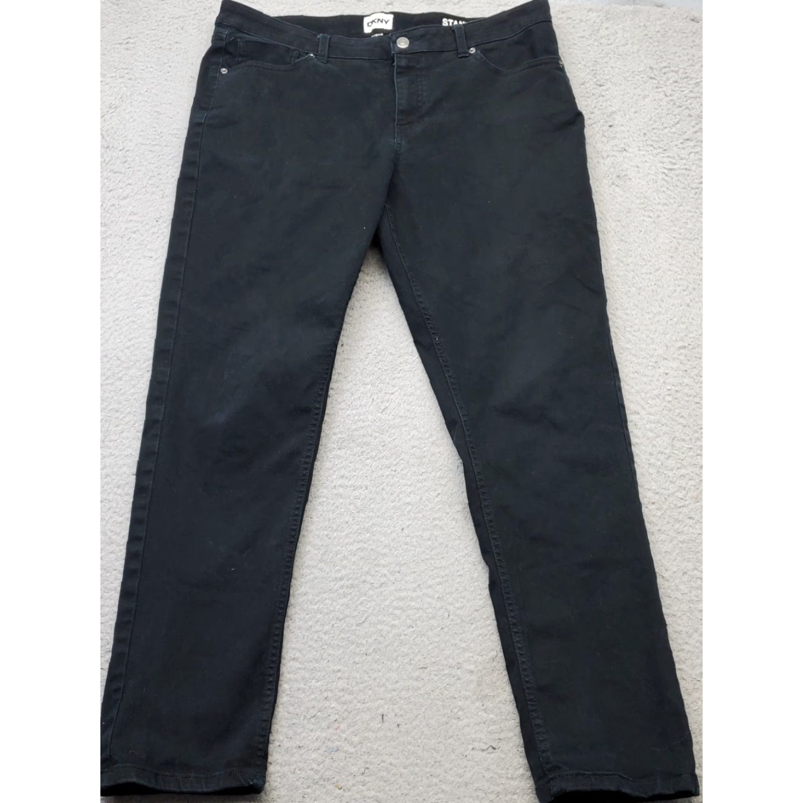DKNY DKNY Straight Jeans Mens 38x32 Black Denim Stretch Dark Wash Jeans Mens 38 DKNY Straight Black Denim Stretch 5-Pocket Regular Fit Vintage: No Size US 38 / EU 54 - 2 Thumbnail