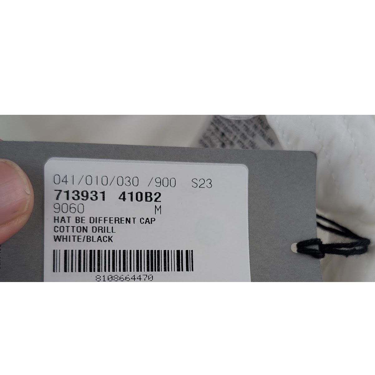 Balenciaga o1rshd1 Q:2 / Size: M / Hat Be Different Cap in White/Black Size ONE SIZE - 5 Thumbnail