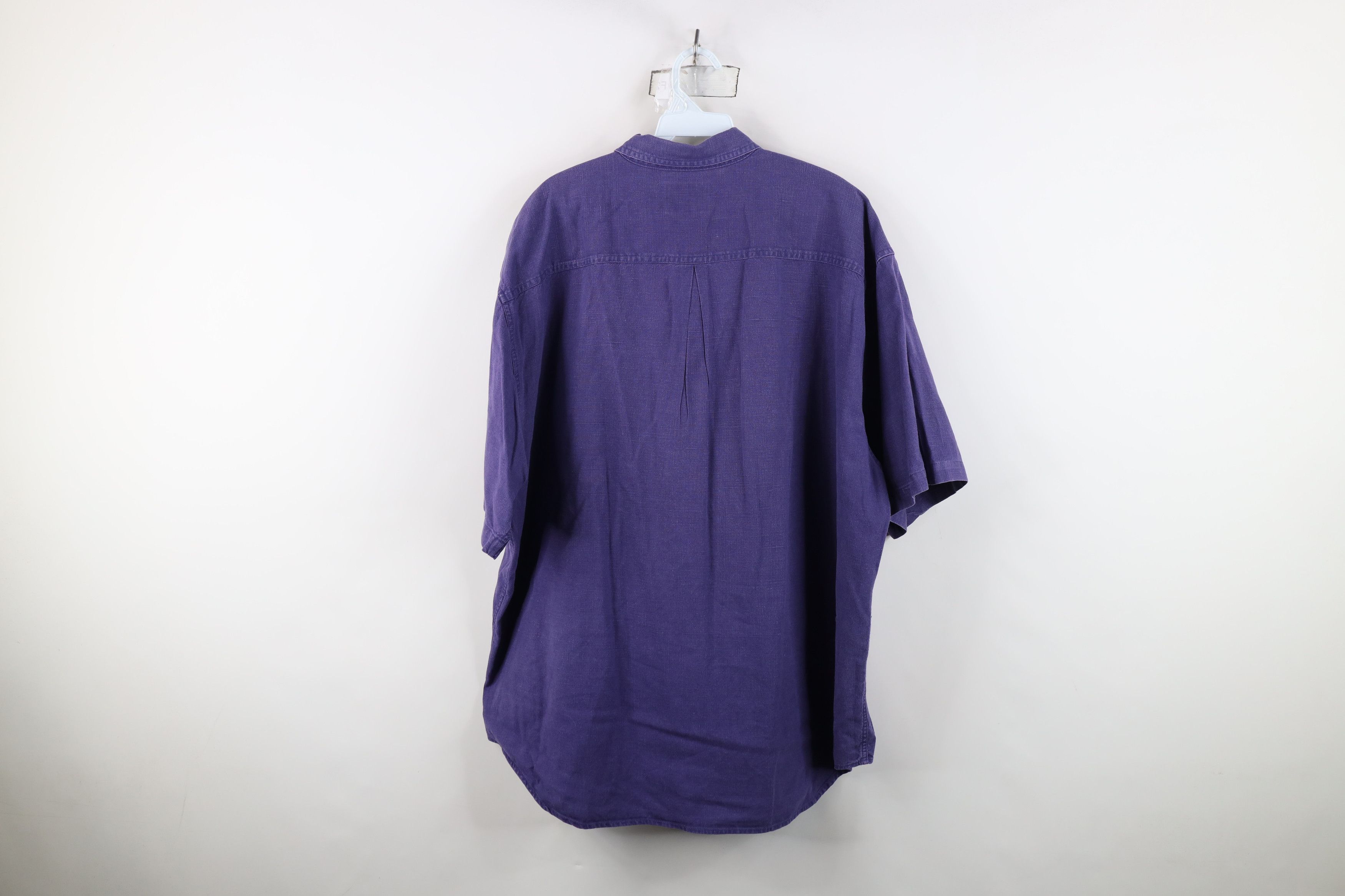 Vintage Vintage 90s Streetwear Linen Blend Baggy Fit Button Shirt Size US XL / EU 56 / 4 - 12 Thumbnail