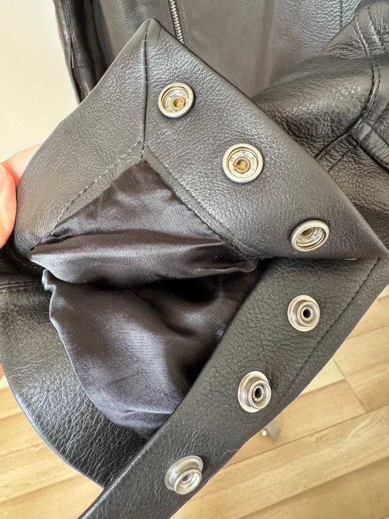Other Rick Owens Rick Owens Black Leather Jacket with Asymmetric Size US L / EU 52-54 / 3 - 6 Thumbnail