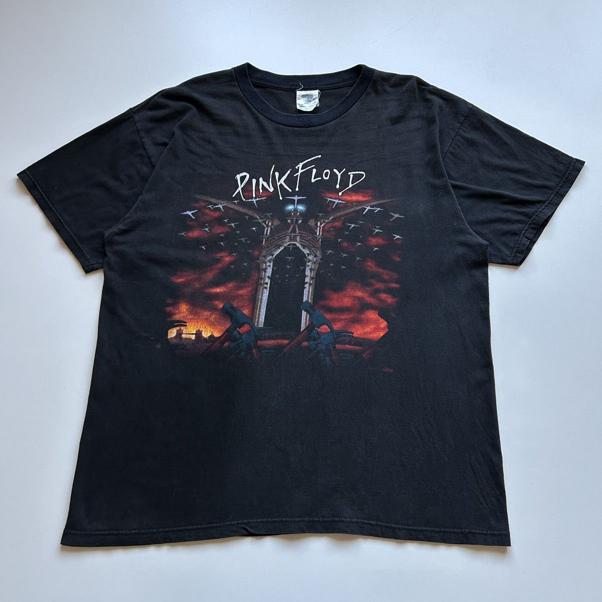 image of Band Tees x Pink Floyd Vintage 90's Pink Floyd The Wall Graphic T Shirt XL in Black, Men's