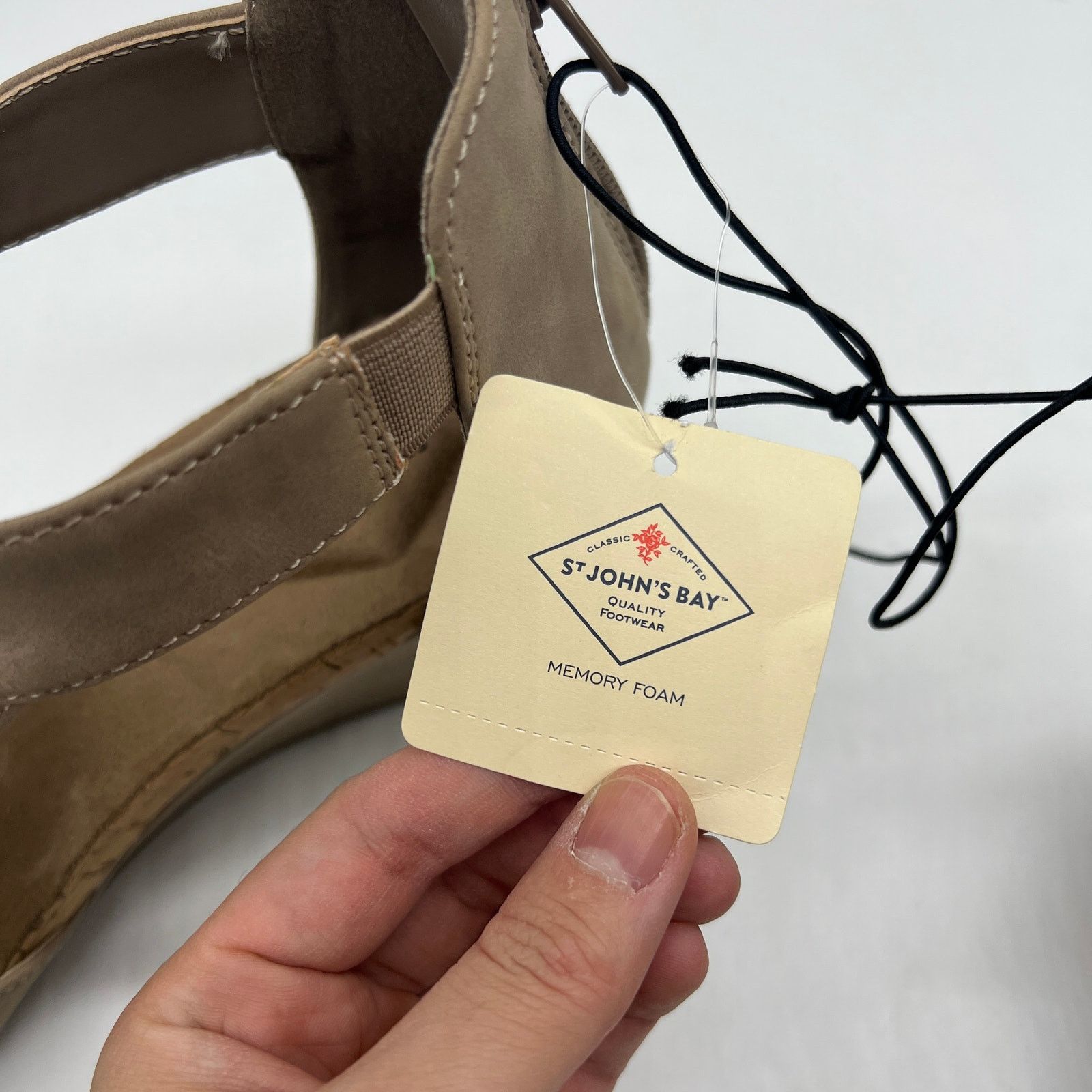 Other St. John's Bay Womens Taz Wedge Sandals Brown Porchini Size US 10 / IT 40 - 9 Thumbnail