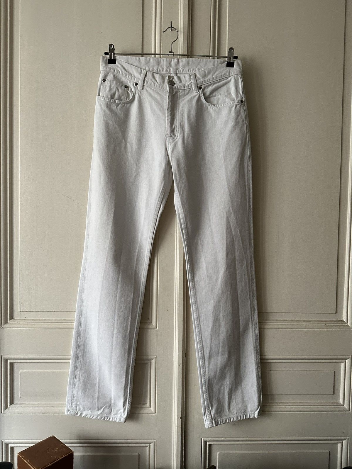 00’s Helmut Lang Vintage Denim Classic 5 Pocket White - T.33