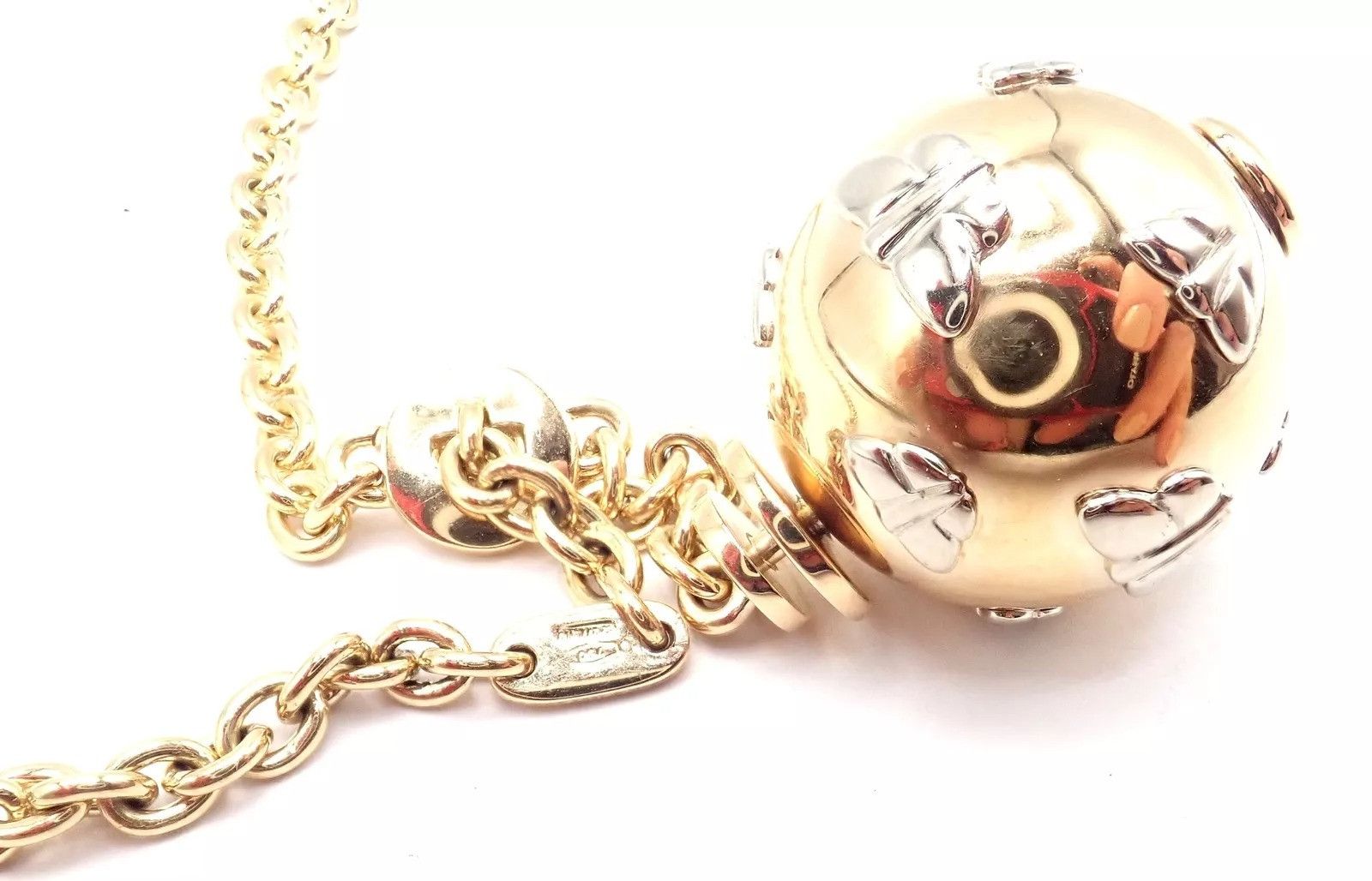 Bvlgari Bulgari Bvlgari 18k Butterfly Globe Pendant Link Chain Size ONE SIZE - 7 Thumbnail