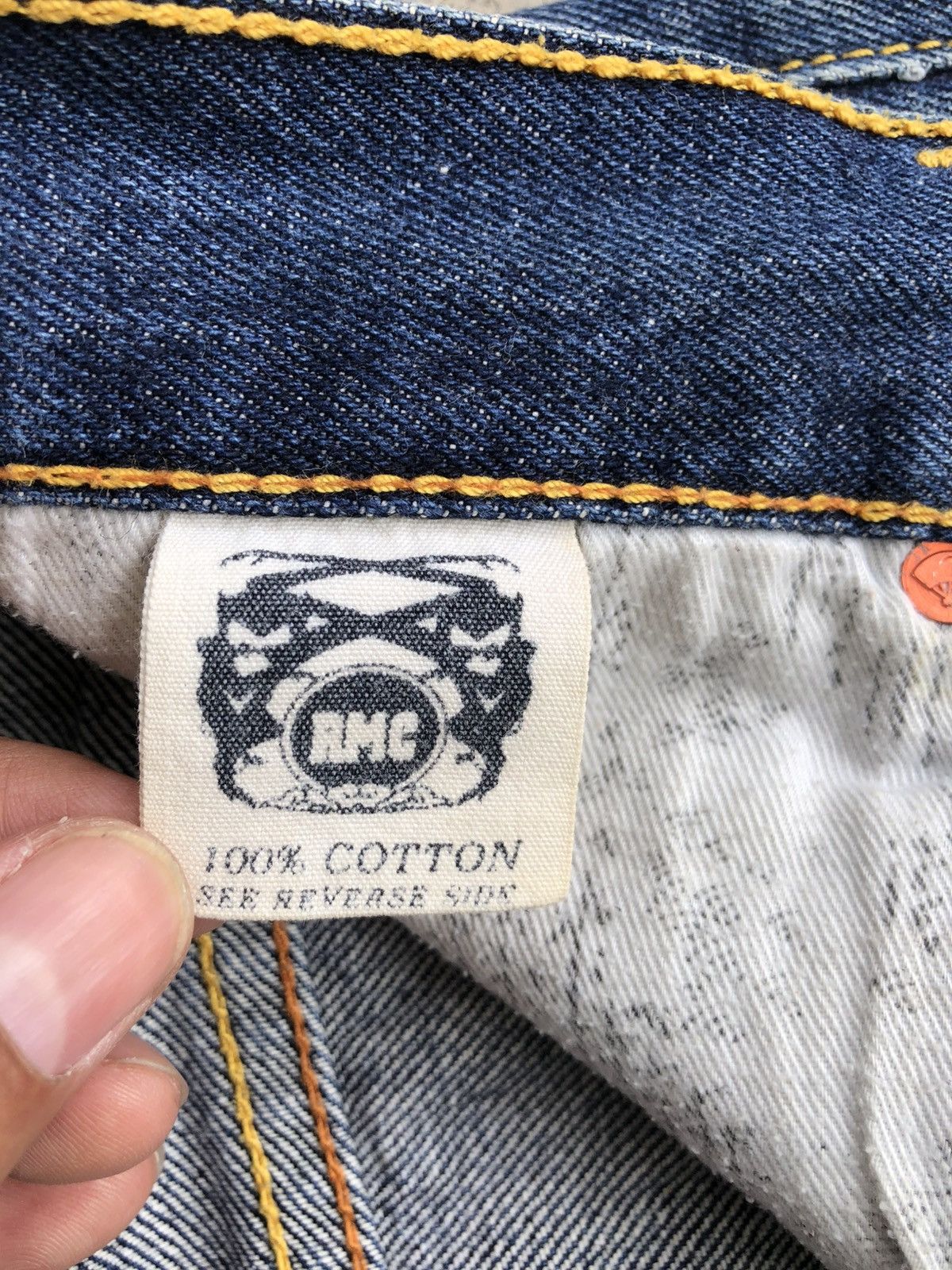 RMC Jeans Red Monkey Company Embroidered Jeans Distressed Size US 31 - 20 Thumbnail