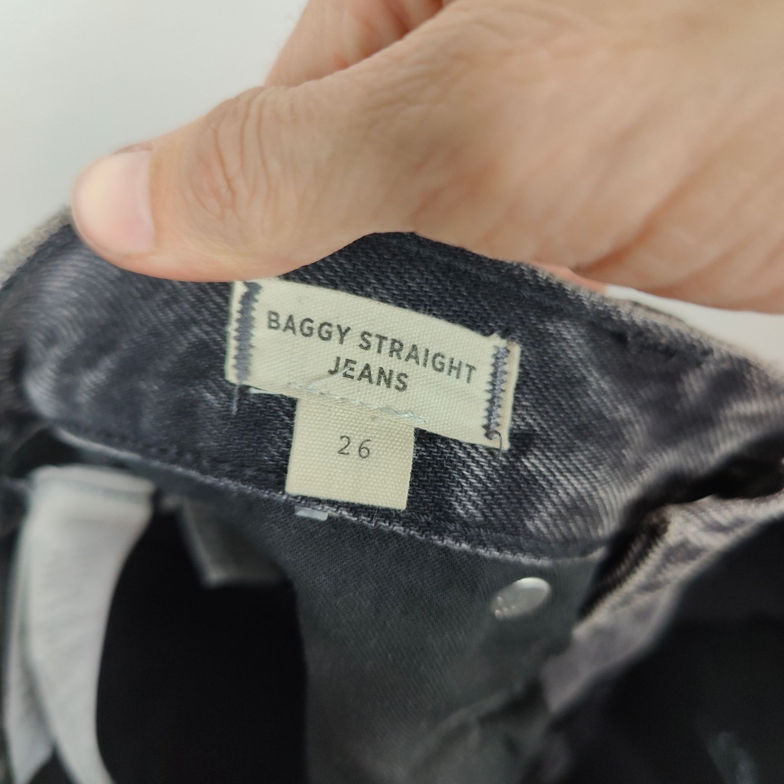Madewell Madewell Baggy Straight Jeans Womens 26 Charcoal Cavell Wash Size 26" / US 2 / IT 38 - 8 Thumbnail
