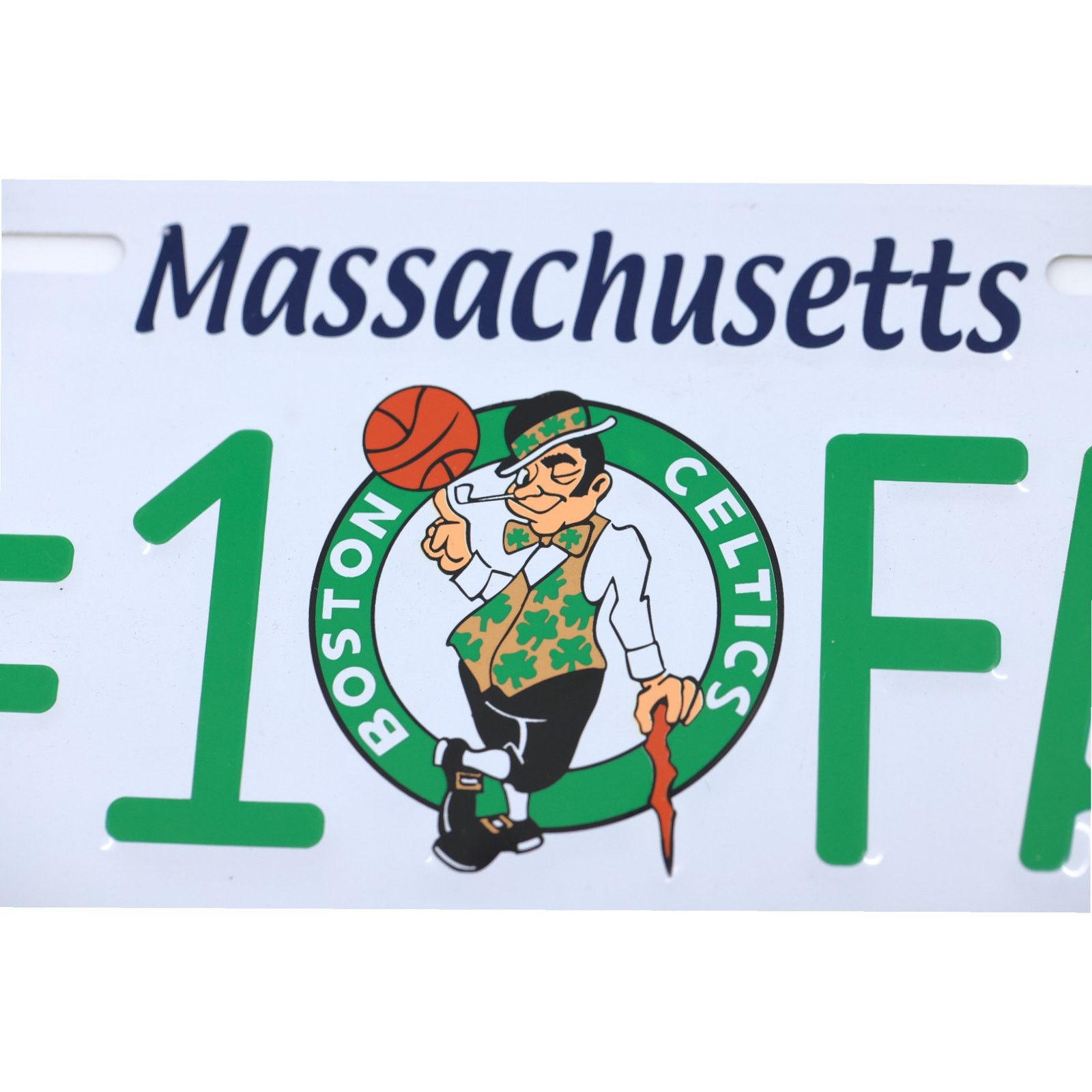 NBA Boston Celtics #1 Fan Massachusetts License Plate *NEW* Size ONE SIZE - 6 Thumbnail