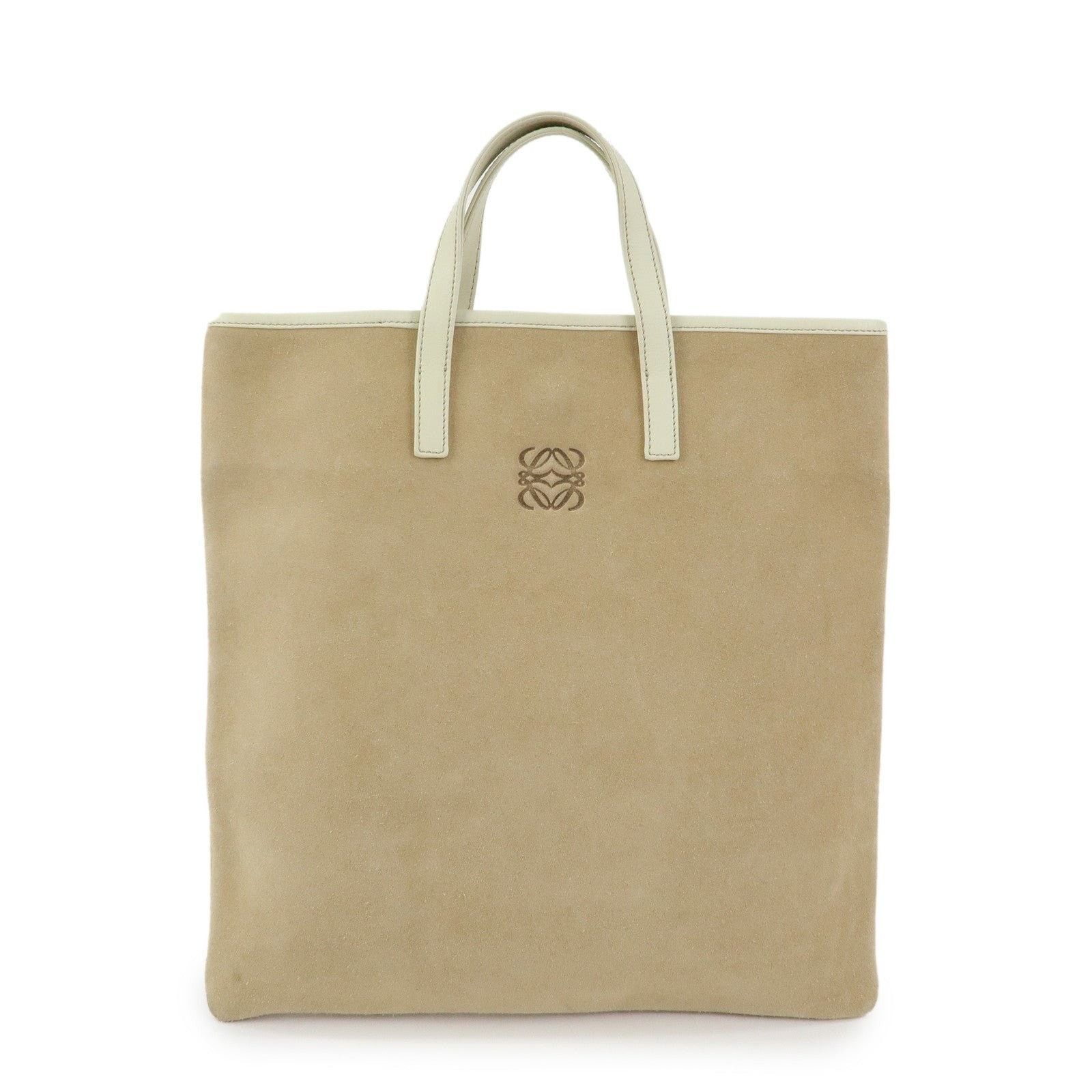 Loewe Loewe Anagram Suede Tote Tan Size ONE SIZE - 1 Thumbnail