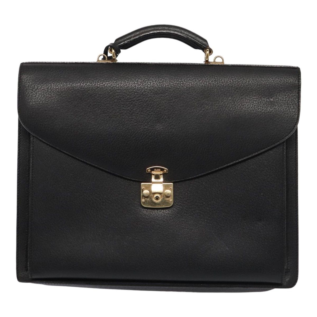 Gucci Black Leather Briefcase Bag (Pre-Owned) Size ONE SIZE - 1 Thumbnail