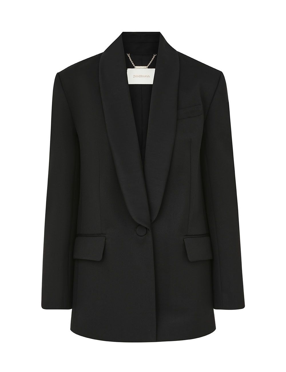 Zimmermann oc11z0725 Illustration Shawl Tux Jacket in Black Size M / US 6-8 / IT 42-44 - 1 Thumbnail