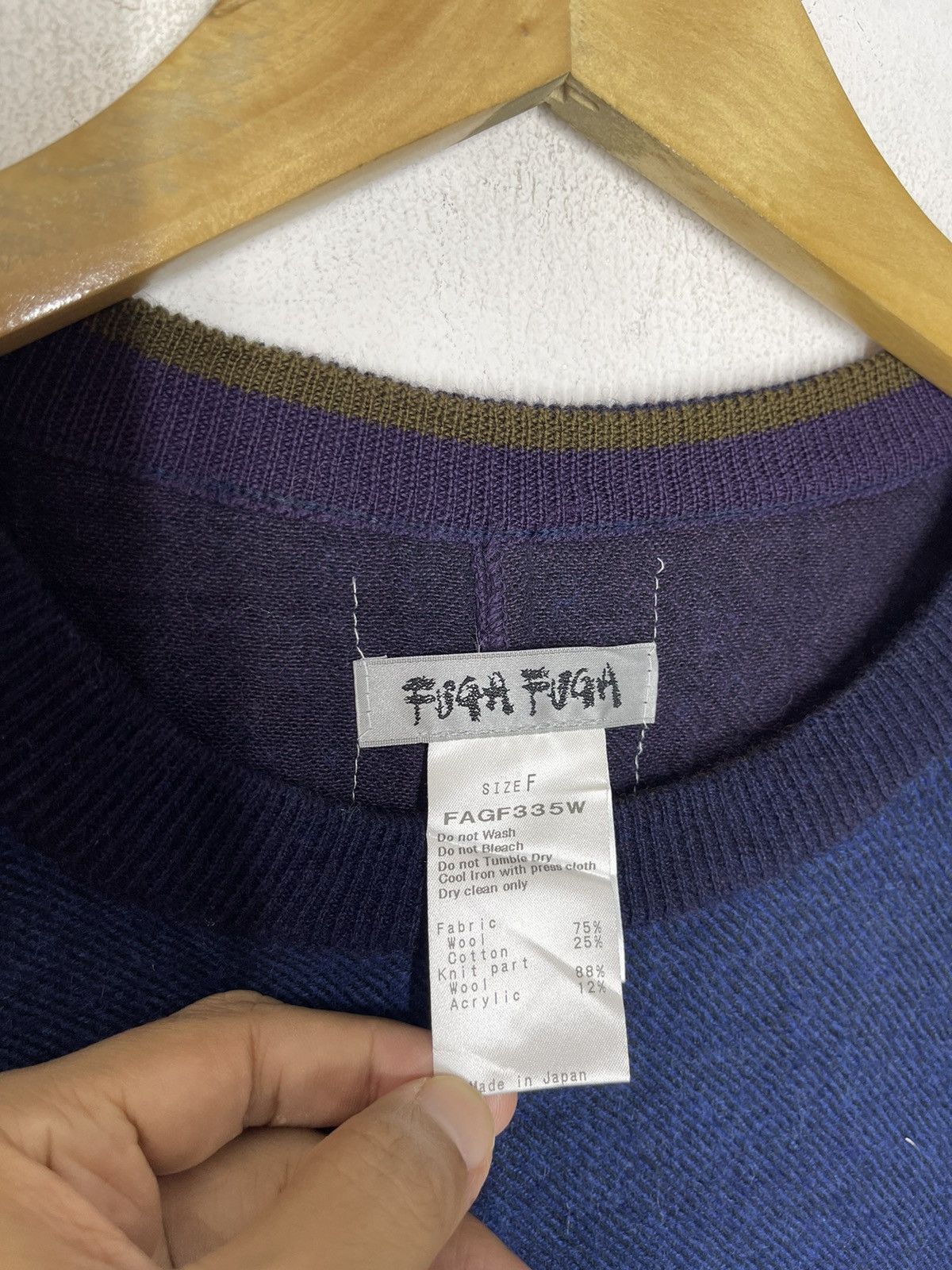 GOSTAR DE FUGA Vintage Indigo Blue FUGA Knitwear Sweater Size M / US 6-8 / IT 42-44 - 4 Thumbnail