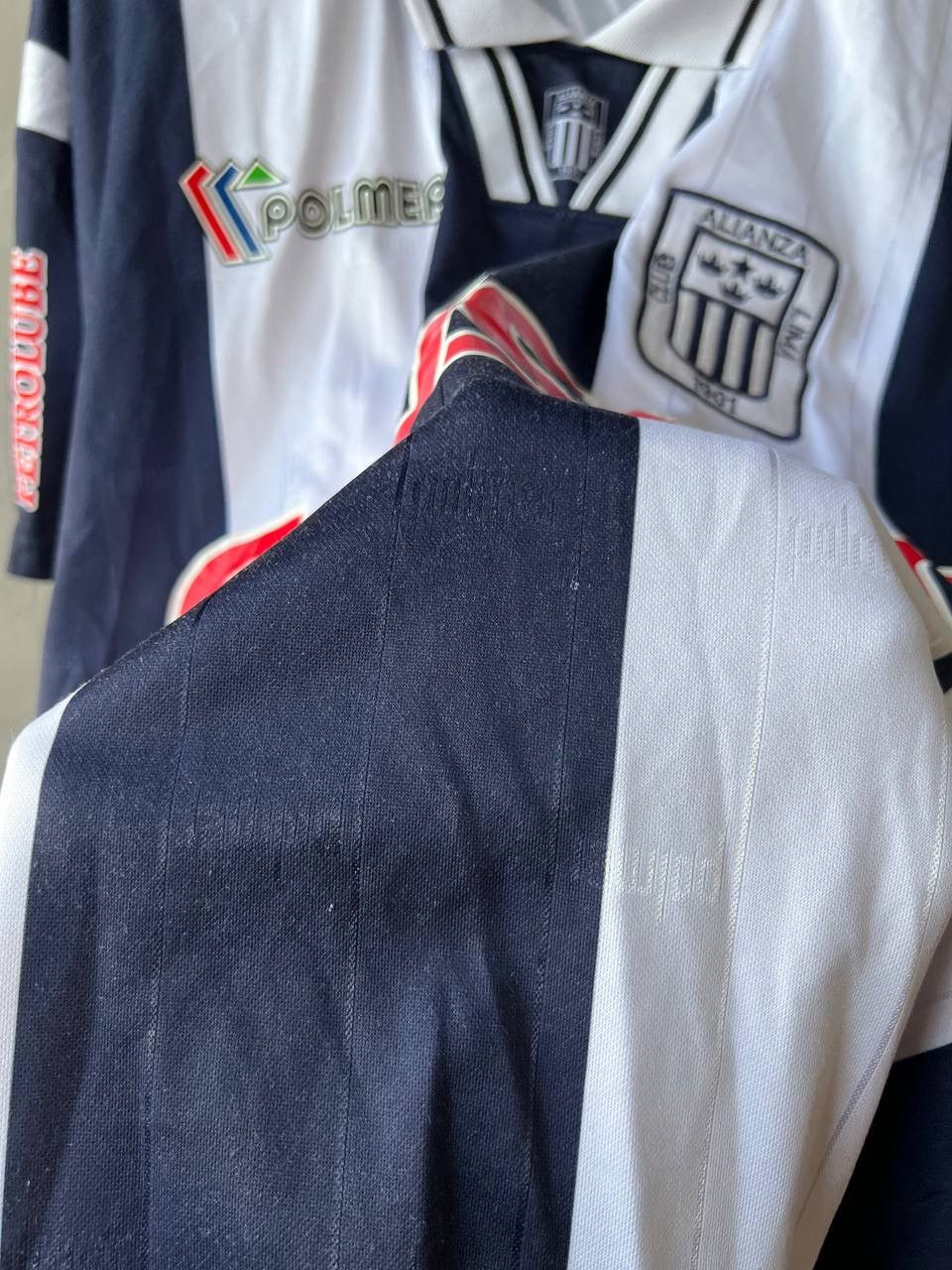 Vintage 1995 ALIANZA LIMA #10 MATCH WORN POLMER SOCCER JERSEY SHIRT Size US L / EU 52-54 / 3 - 13 Thumbnail