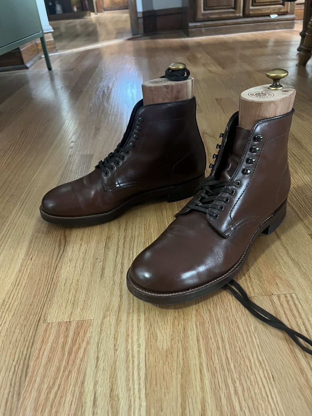 Alden Alden Plain Toe 379x Last Brown Calf Boots Size US 7.5 / EU 40-41 - 1 Thumbnail