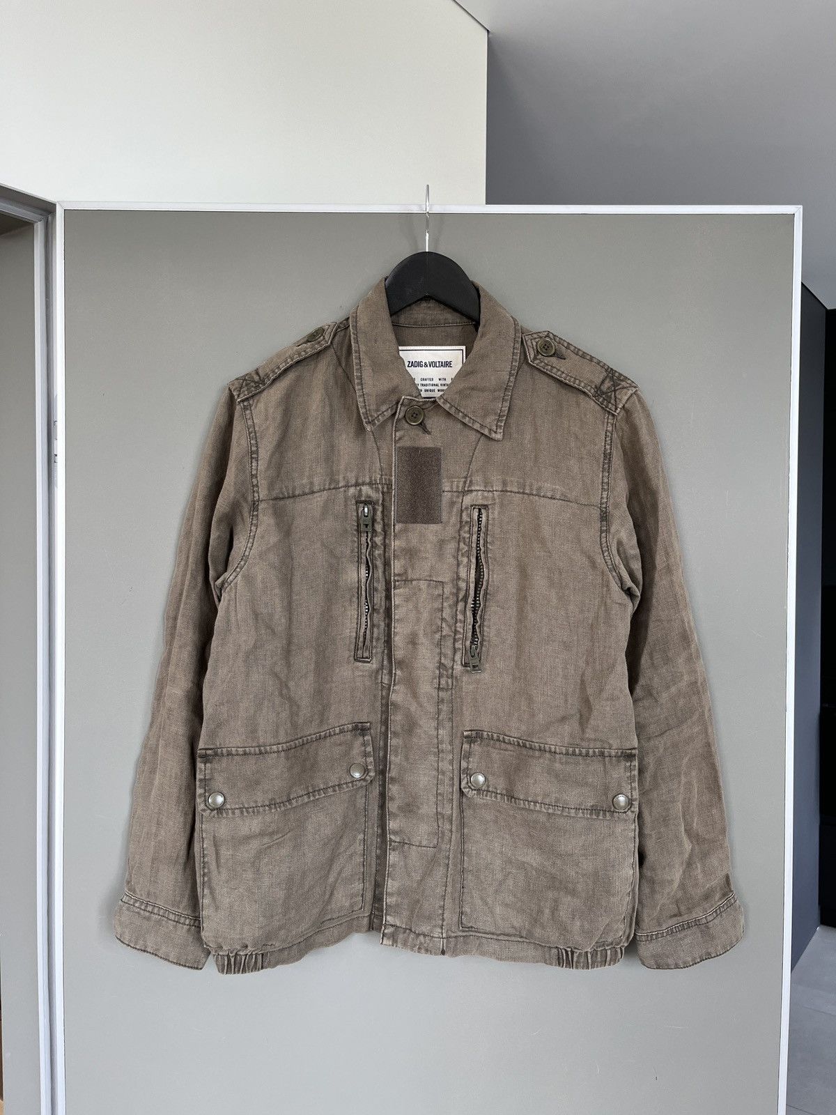 Zadig & Voltaire Zadig & Voltaire Kid Lin Lave Military Linen Jacket Size S / US 4 / IT 40 - 1 Thumbnail