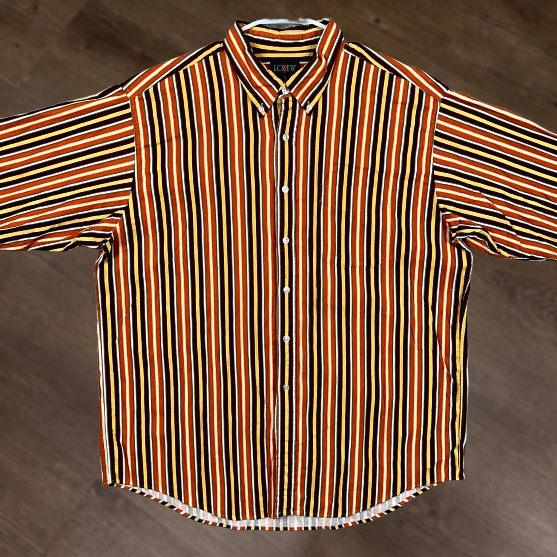 J.Crew J.CREW Oarsman Shirt Button-Down Men XL Orange Multi Corduroy Long Sleeve Casual Vintage? No Size US XL / EU 56 / 4 - 1 Thumbnail