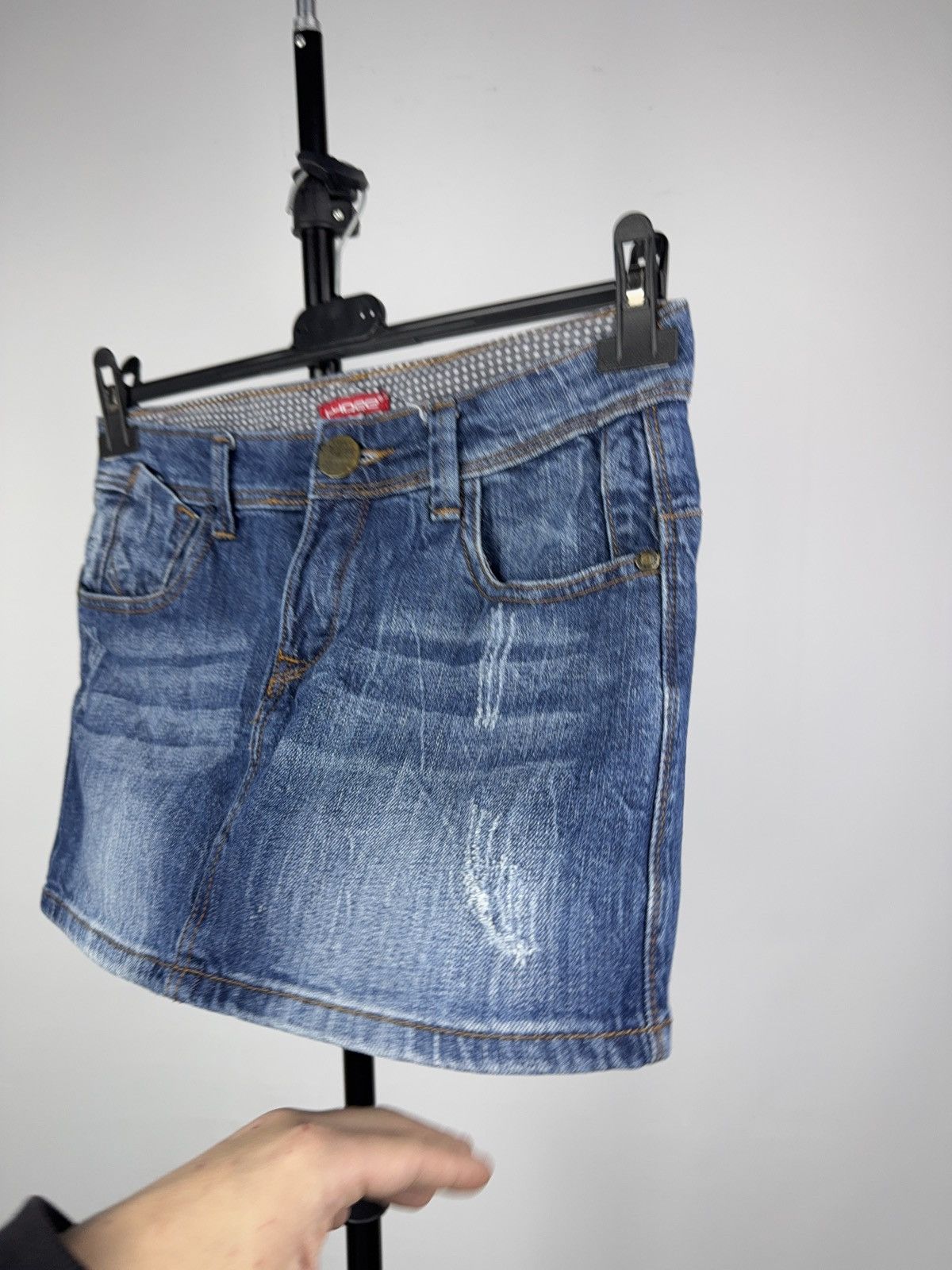Japanese Brand Retro Y2K 00s H-Idee Denim Mini Skirt Blue Jeanwear Size 36 Size 28" / US 6 / IT 42 - 3 Thumbnail