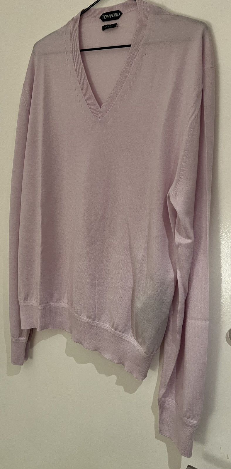 Tom Ford TOM FORD jumper 54 Italy 70% Cashmere 30% Silk Pink Size US XL / EU 56 / 4 - 4 Thumbnail