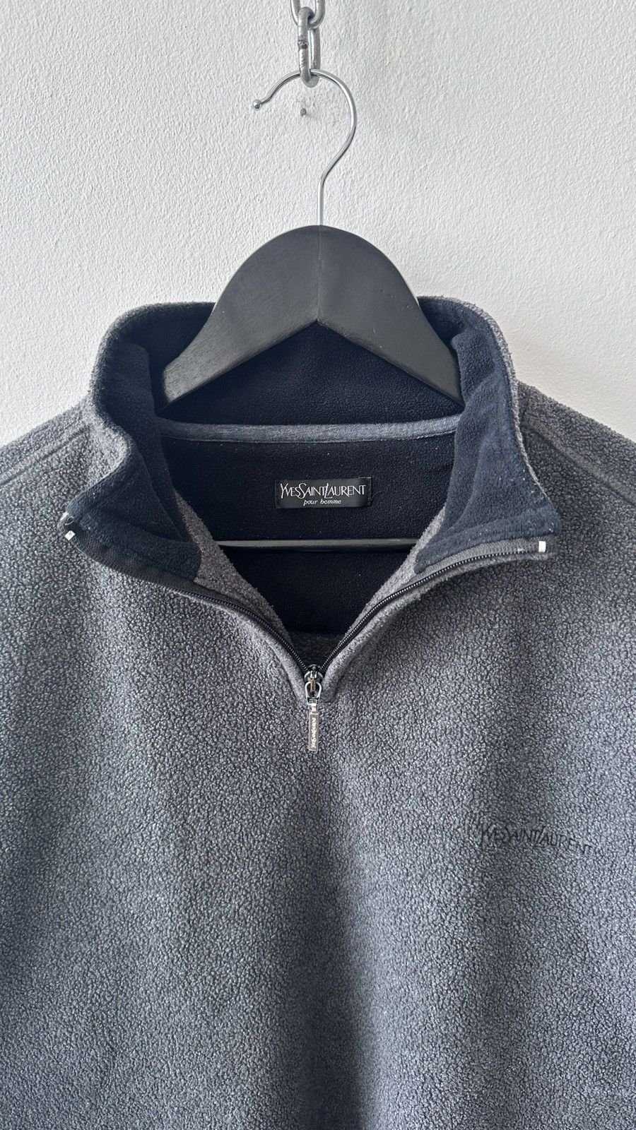 Yves Saint Laurent Yves Saint Laurent YSL Pour Homme 1/4 Zip Fleece Pullover Size US XL / EU 56 / 4 - 9 Thumbnail