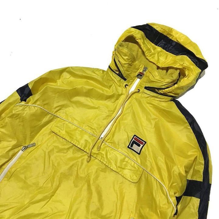 Fila Fila Cagoule yellow anorak Jacket 80s casual firm football Size US M / EU 48-50 / 2 - 2 Thumbnail