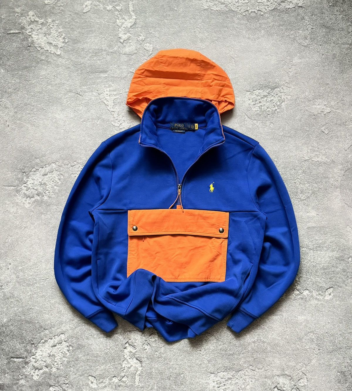 Polo Ralph Lauren × Vintage Polo Ralph Lauren hybrid 1/4 zip sweatshirt hoodie pullover Size US S / EU 44-46 / 1 - 1 Thumbnail