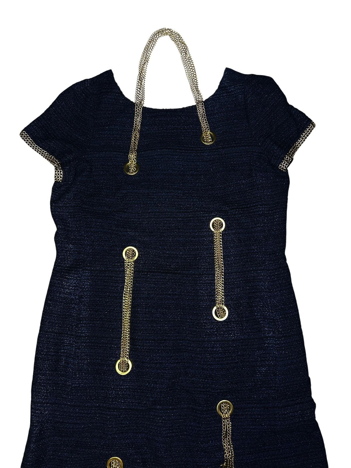 Chanel S/S 08 Runway Silk Tweed Chain Dress Size M / US 6-8 / IT 42-44 - 3 Thumbnail