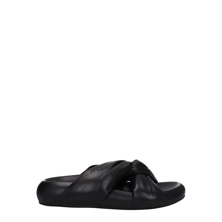 Marni ob1o1e1124 Leather Slippers in Black Size US 10 / IT 40 - 1 Thumbnail