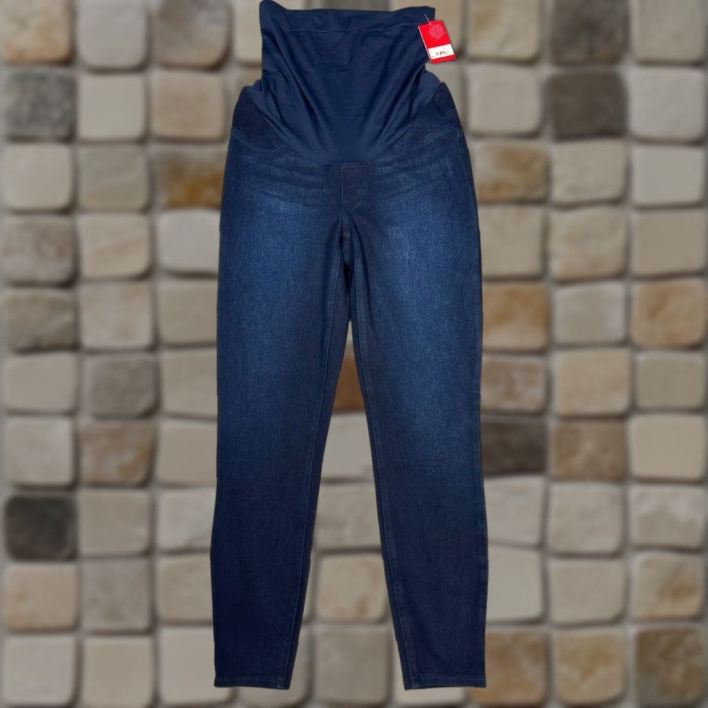 Spanx Spanx Mama Maternity Denim Leggings Womens Large Blue Stretch Ankle Jean ish High Rise L Color Blue Casual Modern Outdoor Walking Size 42" / US 20 - 1 Thumbnail