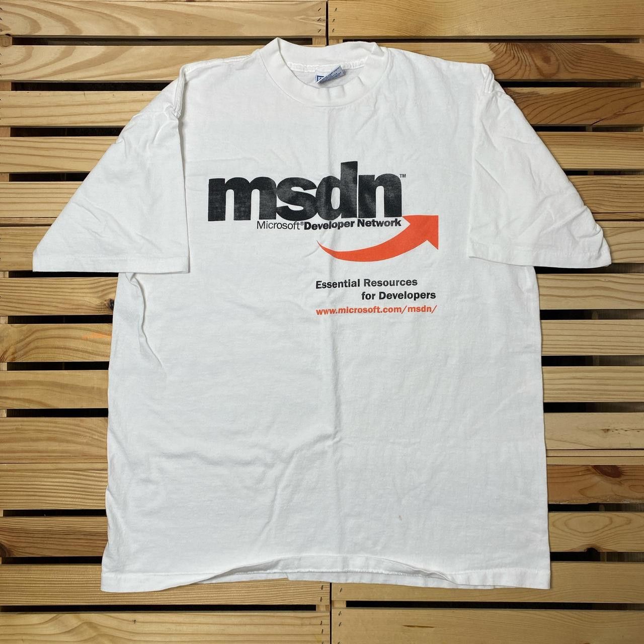 All Sport Vintage MSDN Microsoft White Tech Tee Size XL Size US XL / EU 56 / 4 - 1 Thumbnail