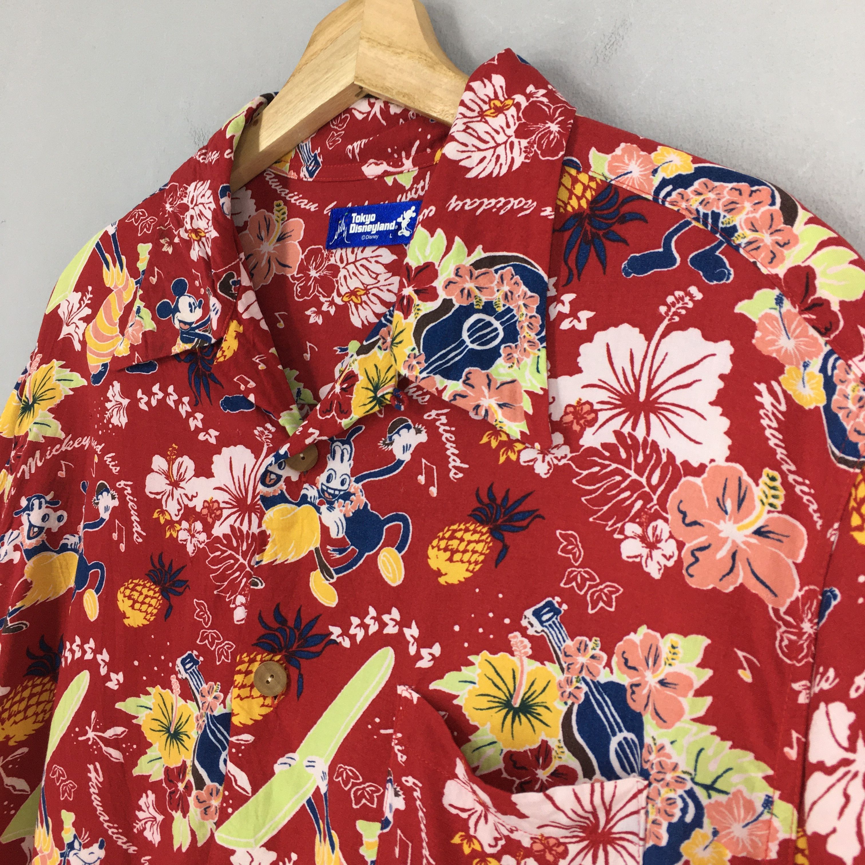 Disney Vintage 90's Hawaiian Mickey Mouse Aloha Tropical Shirt L Size US L / EU 52-54 / 3 - 3 Thumbnail