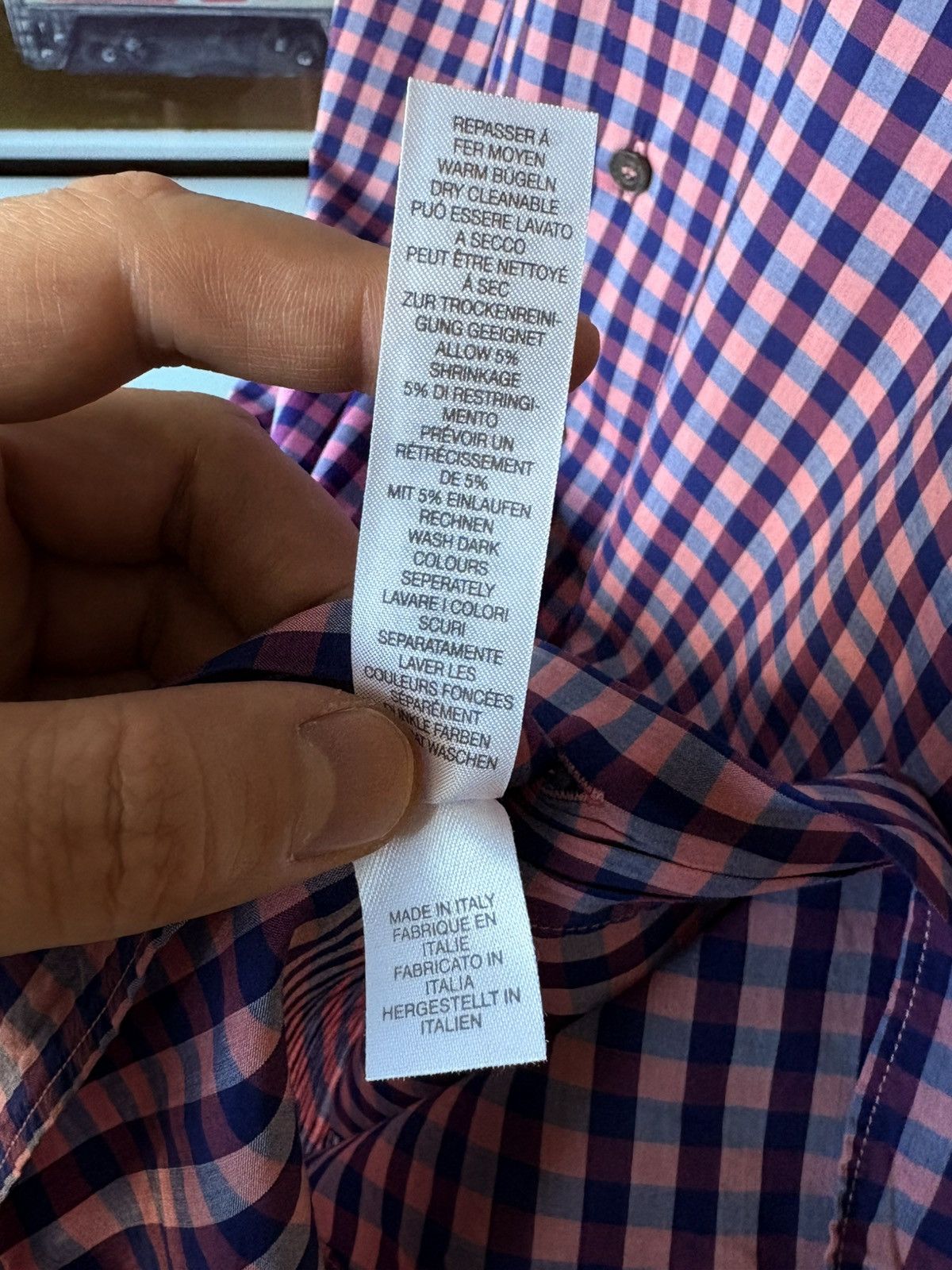 Paul Smith Paul Smith Dress Shirt Gingham Pink/Purple/Blue Slim Fit Size US M / EU 48-50 / 2 - 10 Thumbnail