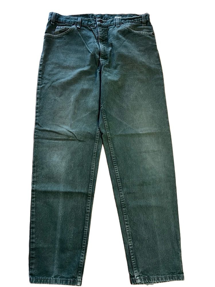 Levi's Vintage Clothing Vintage 1990's Levi's 550 Green Tapered Leg Orange Tab Jeans Size US 38 / EU 54 - 1 Thumbnail