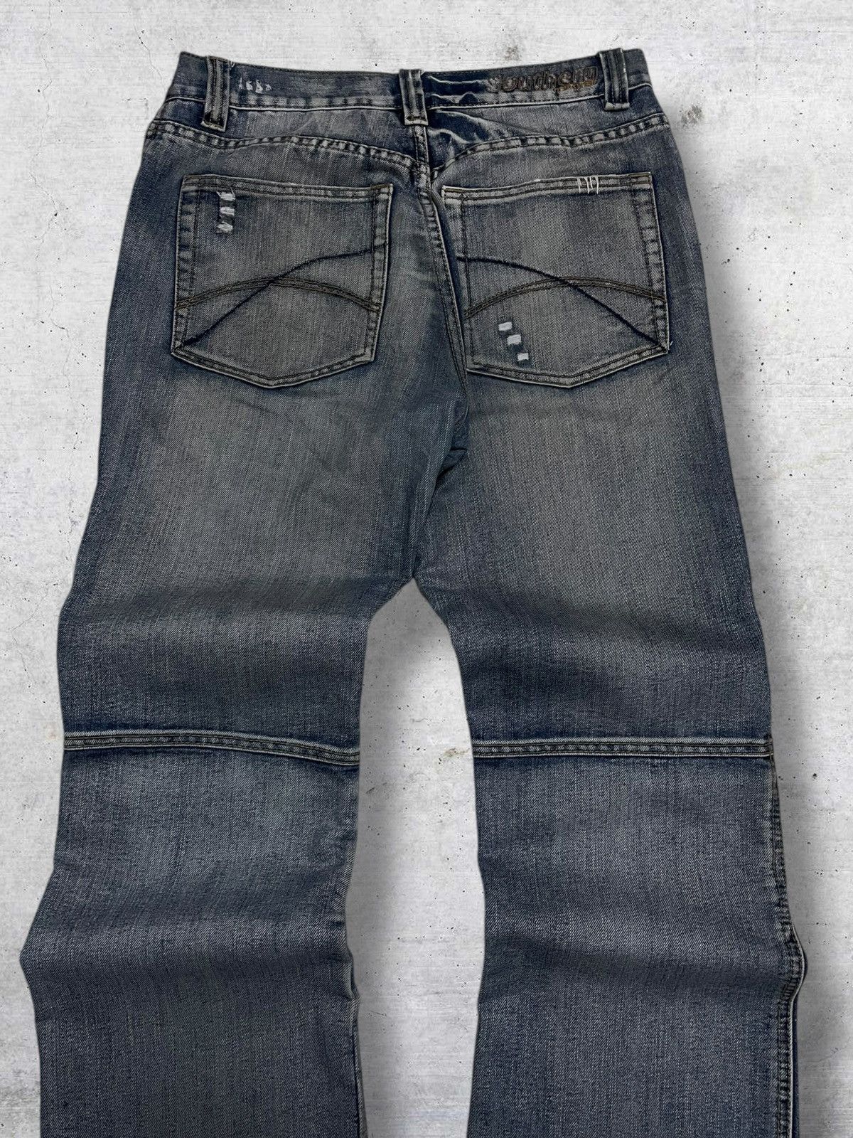 Japanese Brand SOUTHERN 90S JAPAN DESIGNER BIKERS DISTRESSED MUDWASH DENIM Size US 32 / EU 48 - 9 Thumbnail