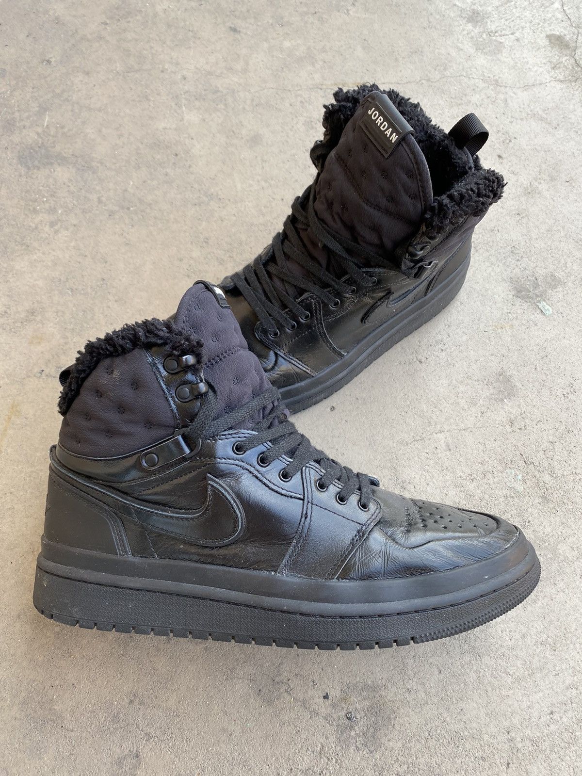 image of Jordan Nike Air Jordan 1 Triple Black High Top OG Rap Y2K 90's Shoes, Men's (Size 11)