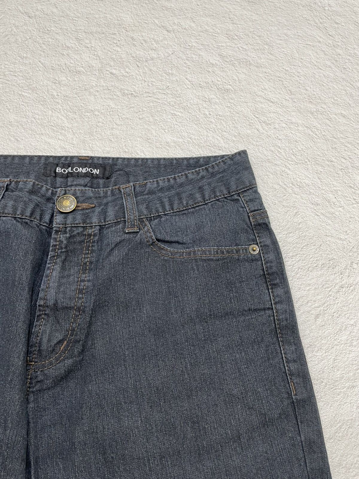 Japanese Brand Vintage 2000s Boy London Basic Black Jeans Size US 29 - 6 Thumbnail