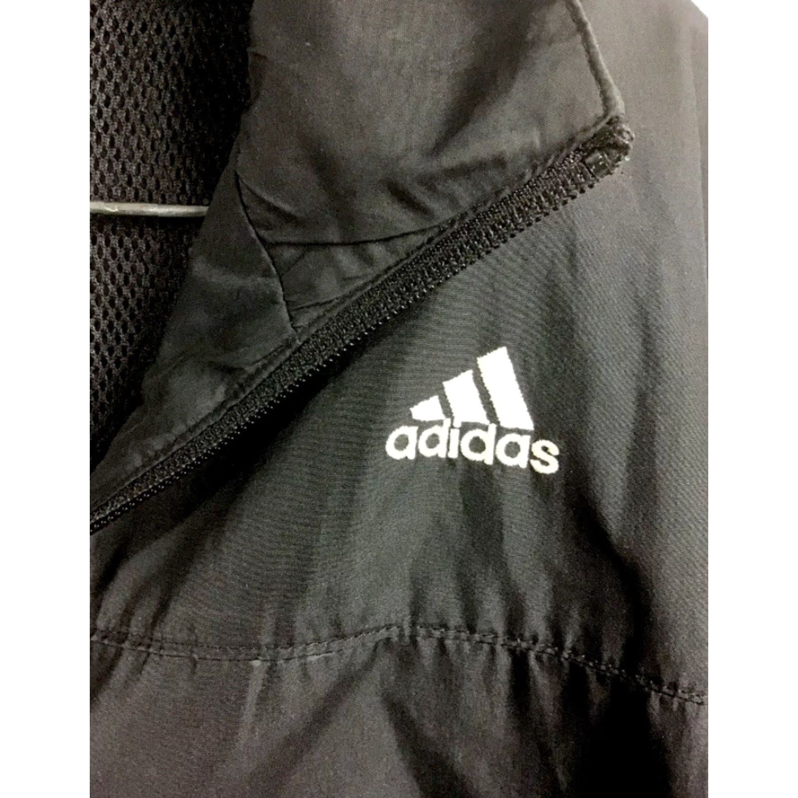 Adidas Mens Adidas ClimaCool Lightweight Black w/ White 3 Stripe ZipUp Jacket Size LRG Size US L / EU 52-54 / 3 - 4 Thumbnail