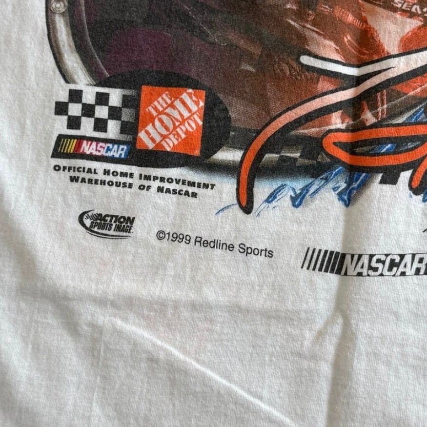 Chase Authentics VINTAGE 1999 Home Depot Nascar T-Shirt Men Medium White Short Sleeve Racing Cars 90s Sports Double Sided Size US M / EU 48-50 / 2 - 7 Thumbnail