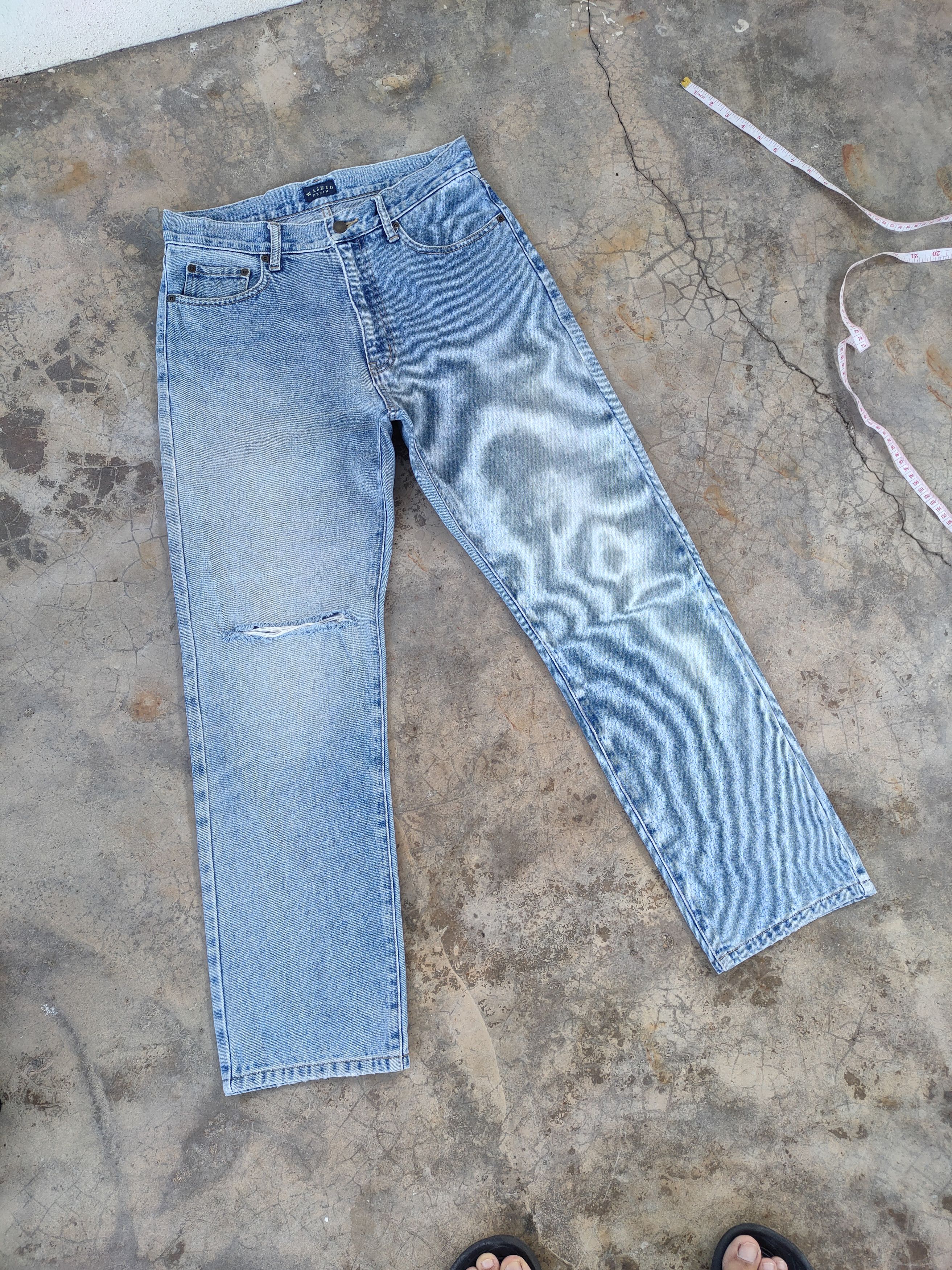 Japanese Brand W31 VINTAGE WASHED DENIM DISTRESSED FADED JEANS PANTS Size US 31 - 2 Thumbnail