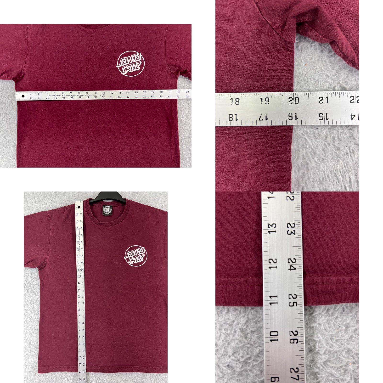 Vintage Santa Cruz Shirt Men Medium Red Solid Short Sleeve Crew Neck Skate Shirt Size US M / EU 48-50 / 2 - 9 Thumbnail