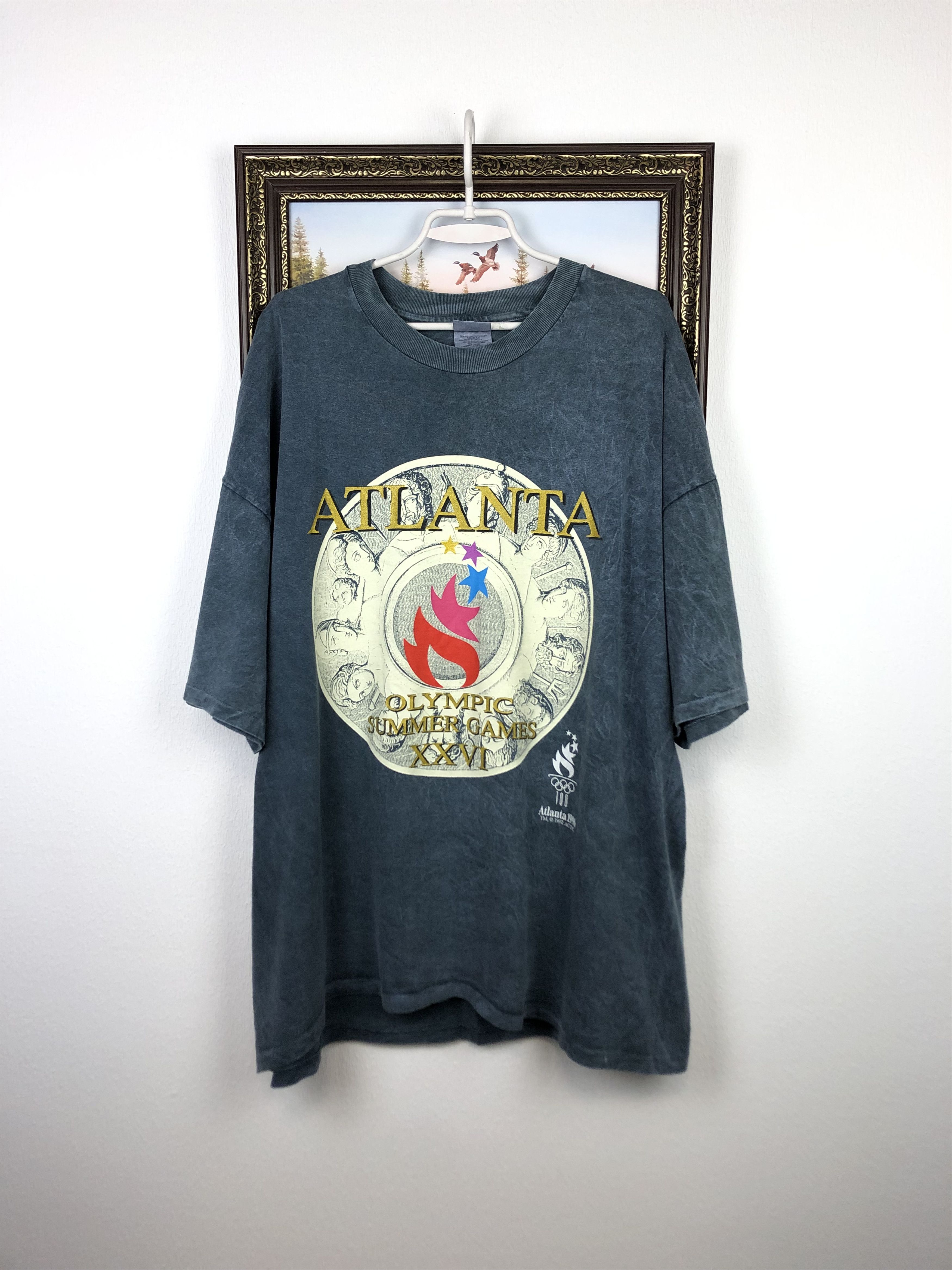 Vintage Vintage 90's Atlanta Olympic Summer Games Shirt Tee Jersey Size US XXL / EU 58 / 5 - 1 Thumbnail