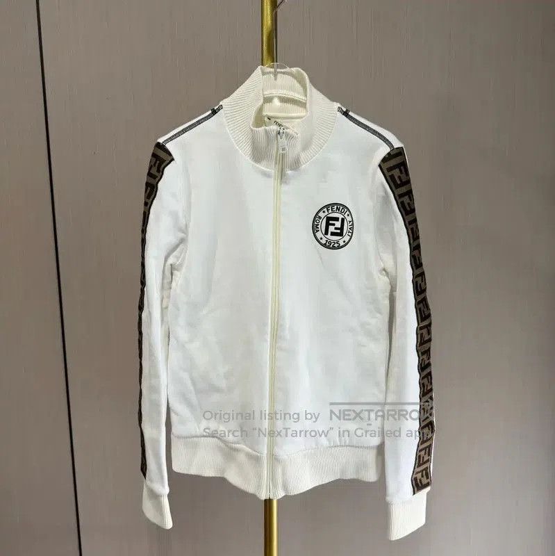 Fendi Fendi Women's White Cotton Jacket . Size XXS / US 00 / IT 34 - 1 Thumbnail