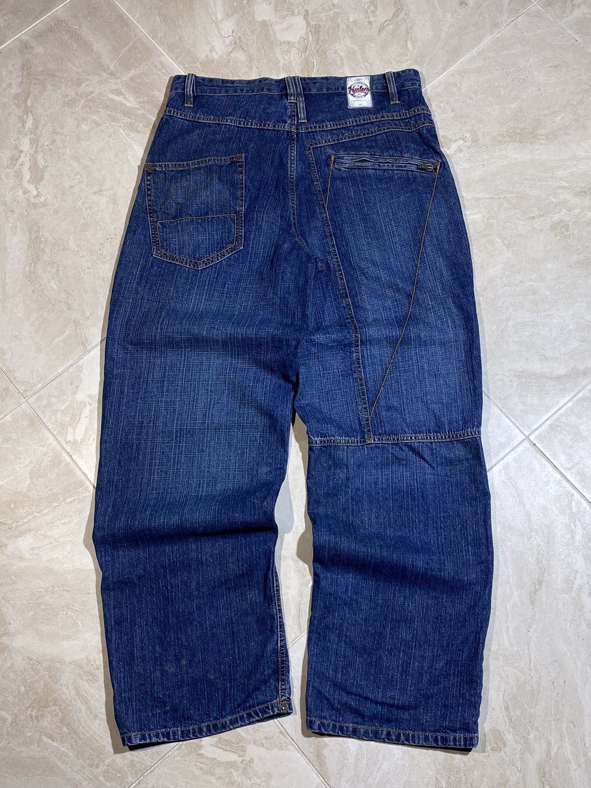 Fubu Crazy Y2K Platinum Fubu Jnco Style Globetrotters 34x34 Jeans Size US 34 / EU 50 - 2 Thumbnail