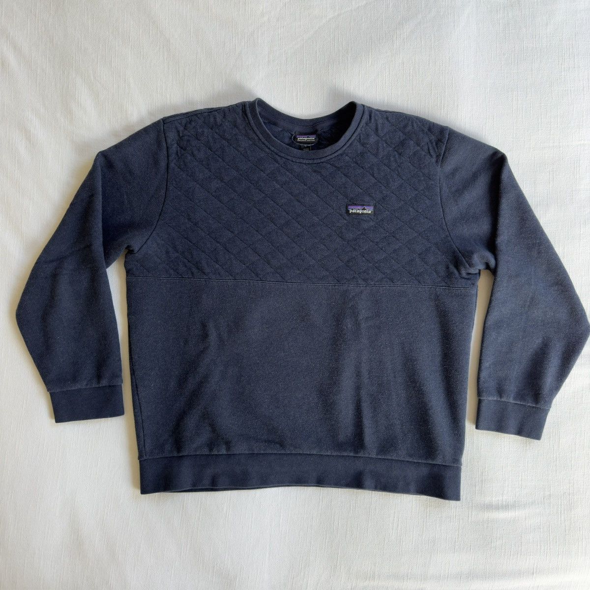 Patagonia PATAGONIA Quilted Organic Cotton crewneck - navy Size US L / EU 52-54 / 3 - 1 Thumbnail