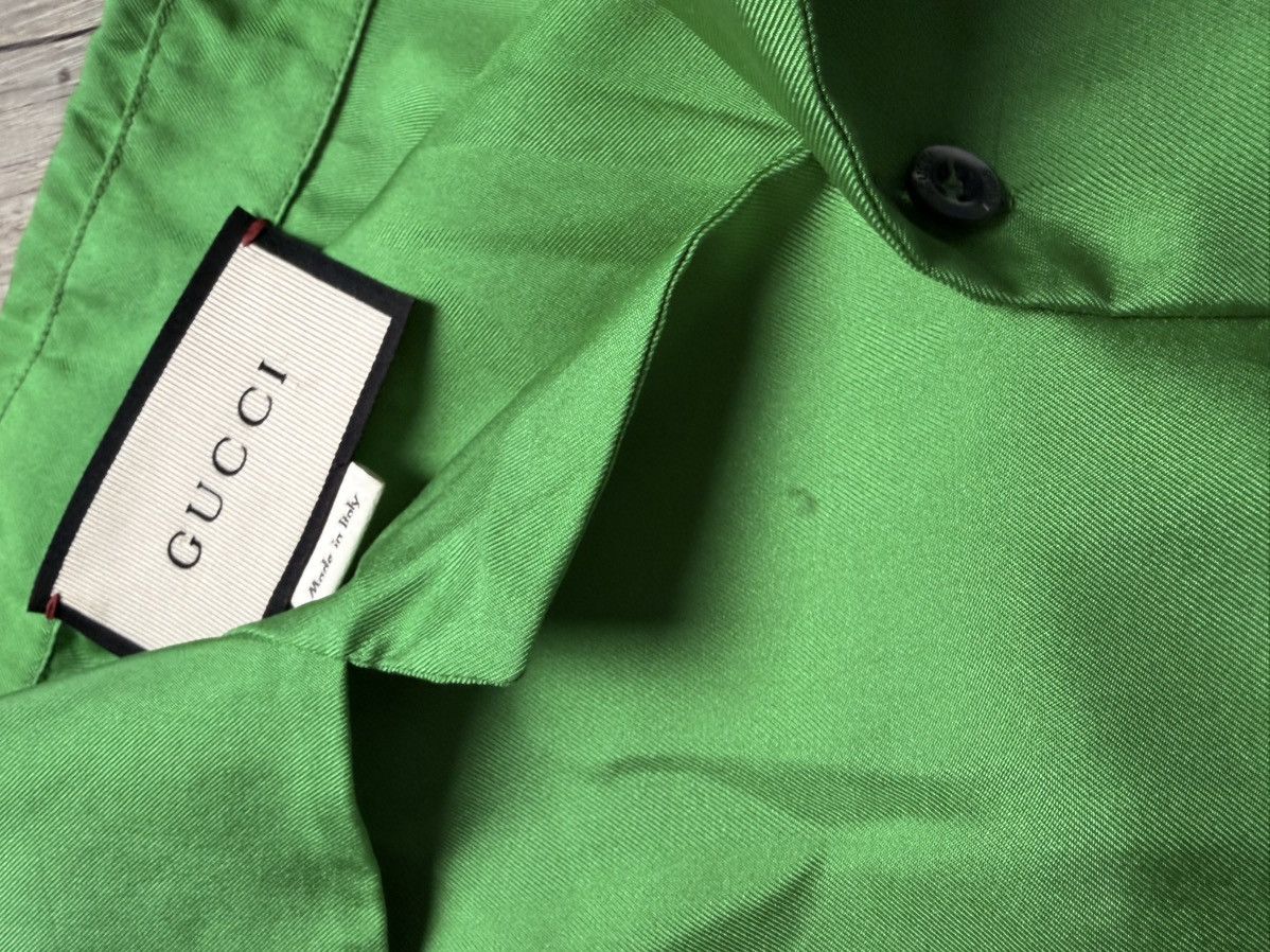 Gucci Black Cat Silk Shirt green/black Size US S / EU 44-46 / 1 - 5 Thumbnail
