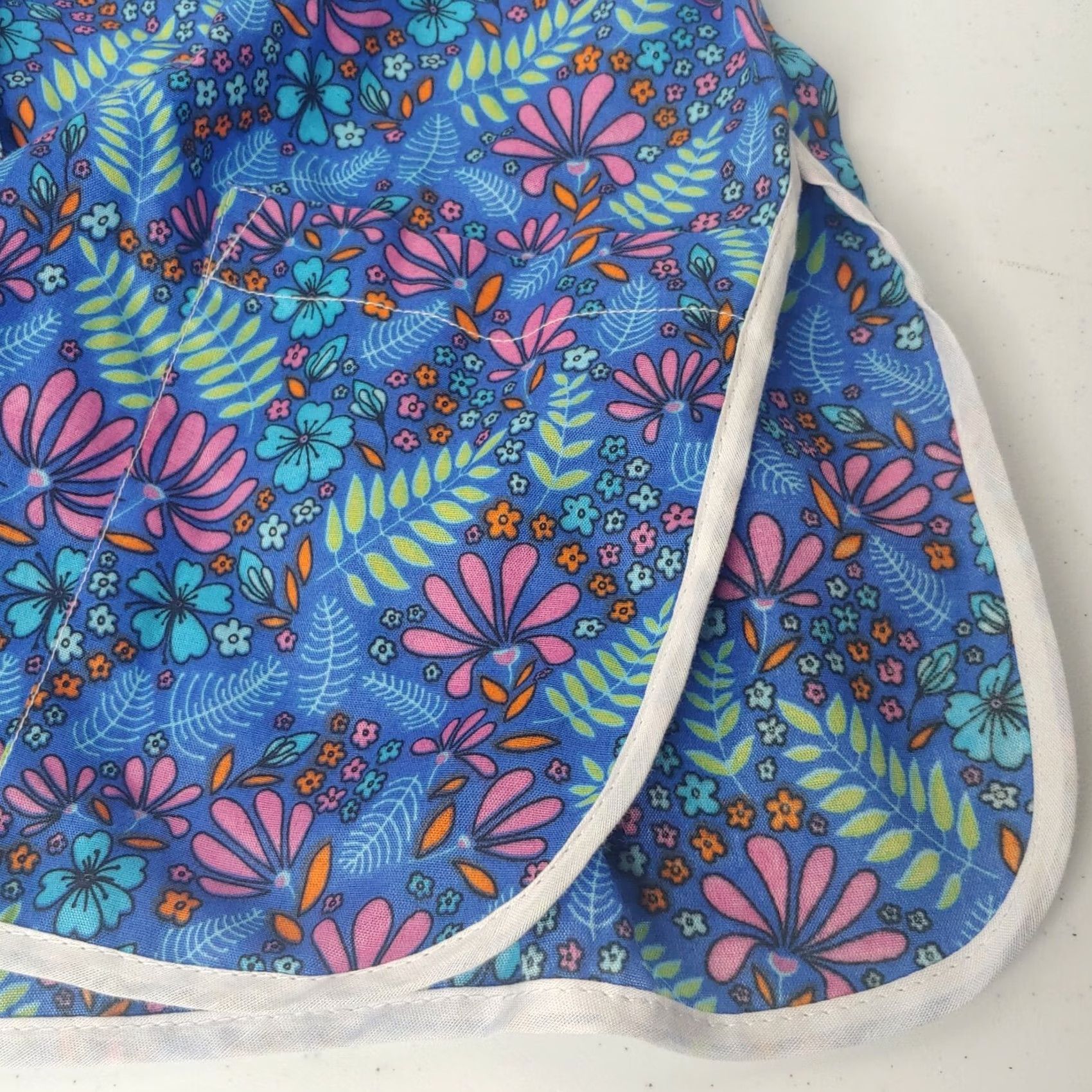 Vintage CW Classics Snap up smock Womens M Blue Women Pink Floral Sleeveless Pearl Workwear Size M / US 6-8 / IT 42-44 - 8 Thumbnail