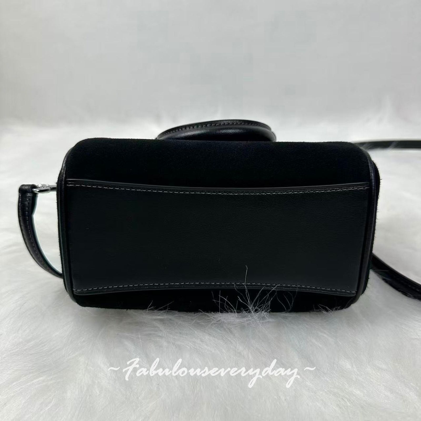 Coach Coach Mini Rowan Crossbody Cherry Charm In Suede/Sv/Black Size ONE SIZE - 5 Thumbnail