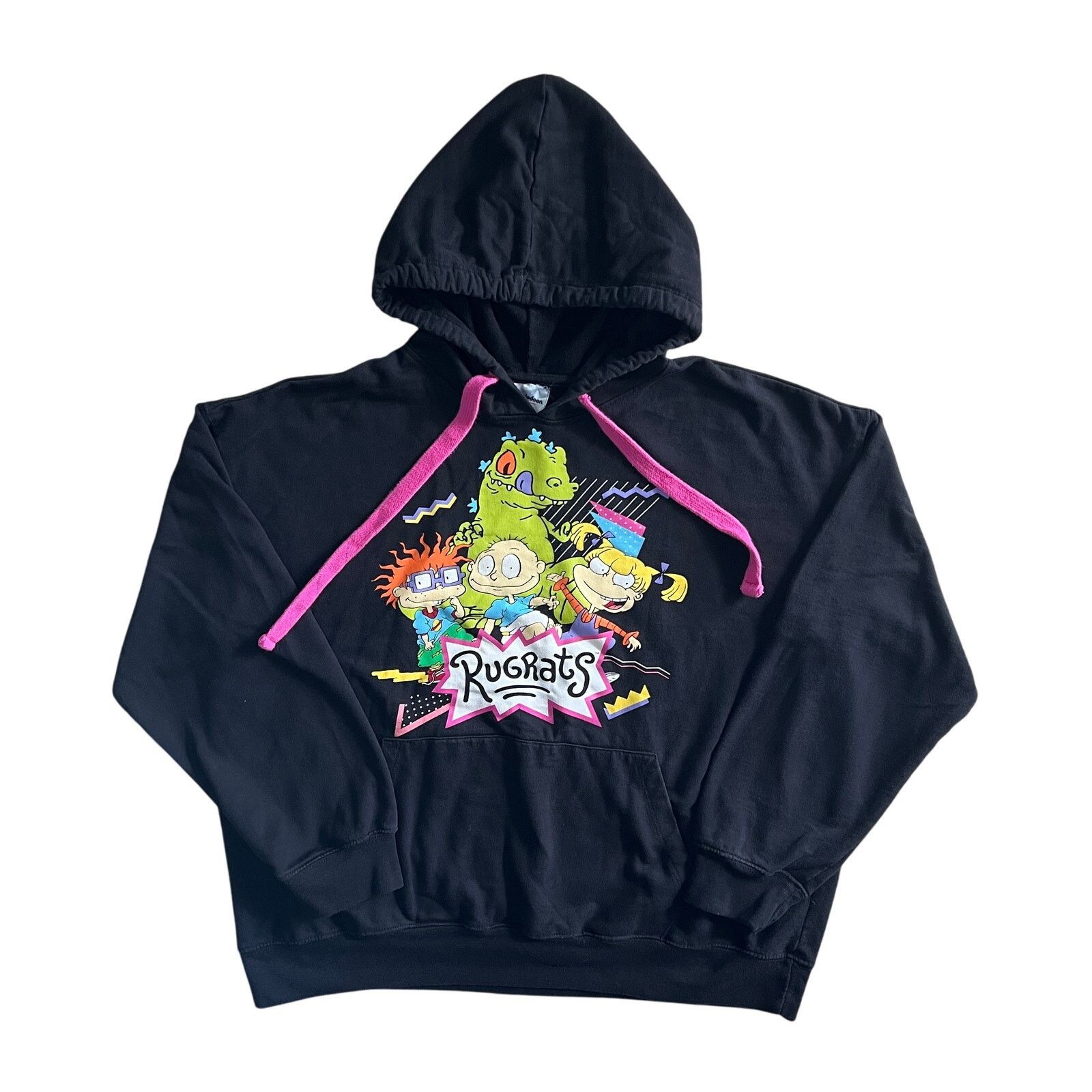 Nickelodeon Rugrats Reptar Graphic Hoodie XXL Black Pink – 90s Y2K Size XXL / US 16-18 / IT 52-54 - 1 Thumbnail