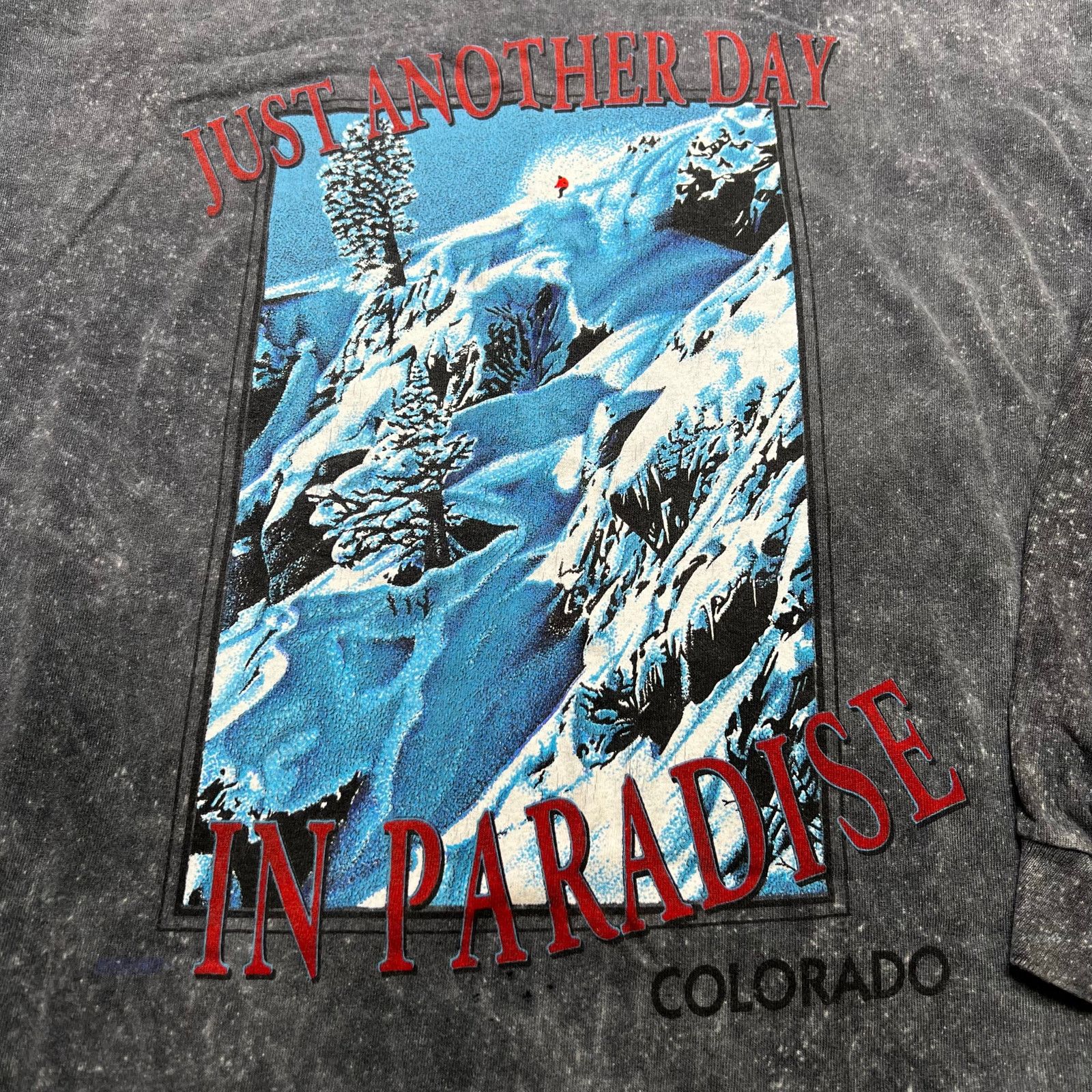 Vintage Vintage gray long-sleeve t-shirt "Just Another Day XL Size US L / EU 52-54 / 3 - 2 Thumbnail
